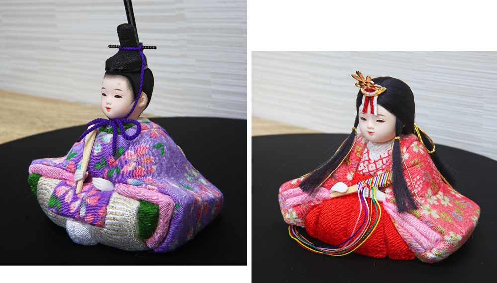 雛人形 コンパクト RUNTO(るんと) 木目込み｜可愛らしい雛人形