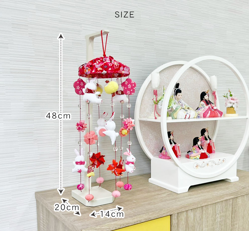 雛人形 コンパクト ちりめんつるし雛｜可愛らしい伝統つるし飾り