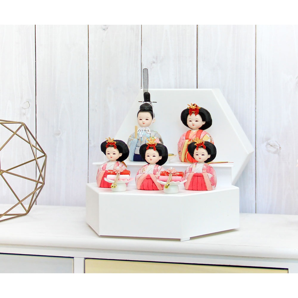 雛人形 コンパクト ROCORO CHRISTA(ロコロ クリスタ) 六角収納ケース｜モダン雛人形