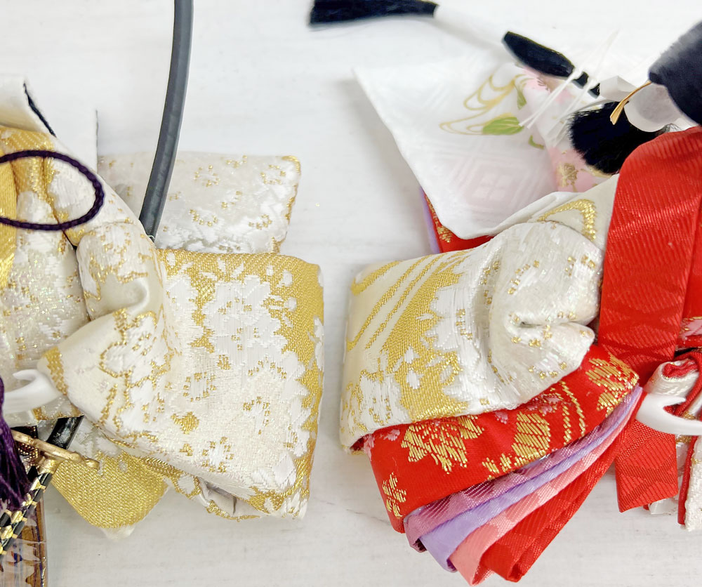 雛人形 コンパクト Crescent White(クレセント ホワイト) 三日月型平飾り｜美しいホワイト雛人形