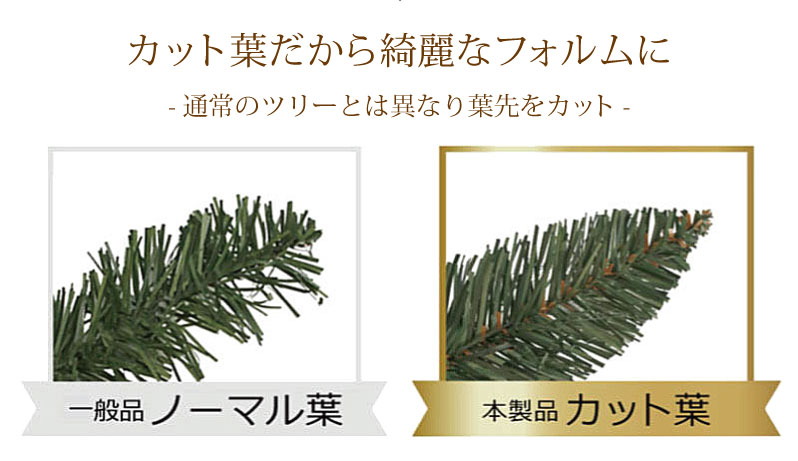 【簡単組立式】ウッドベーススノースリムツリー ツリー単品 120cm 150cm 180cm 210cm 分割式