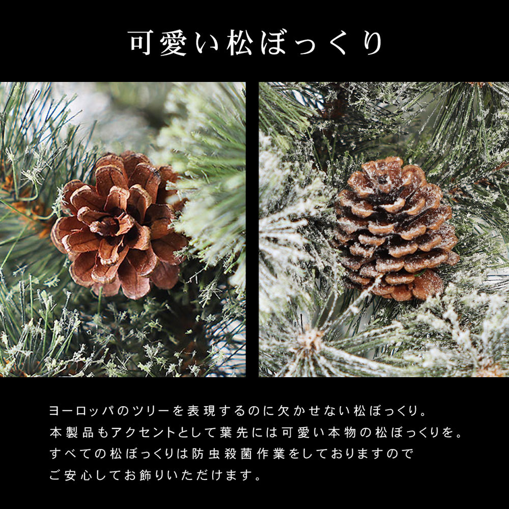 【簡単組立式】Spruce(スプルース) フィルムポットツリー 120cm 150cm 180cm 210cm ツリー単品 分割式