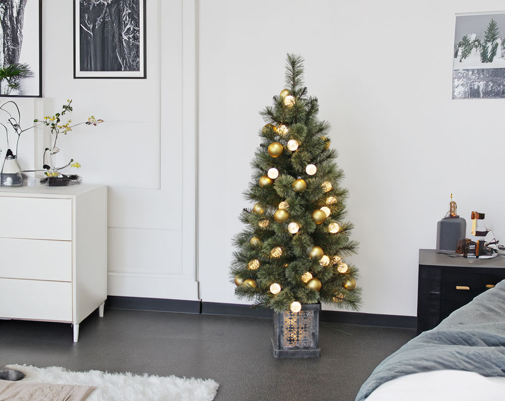 クリスマスランプツリー オーナメントセット 120cm コンパクト