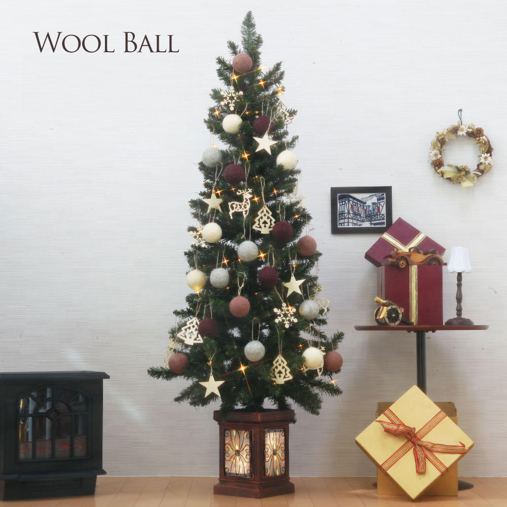 【USED】クリスマスツリー210cmとオーナメントセット クリスマスツリー 210cm 北欧風ツリーの木 おしゃれ オーナメント