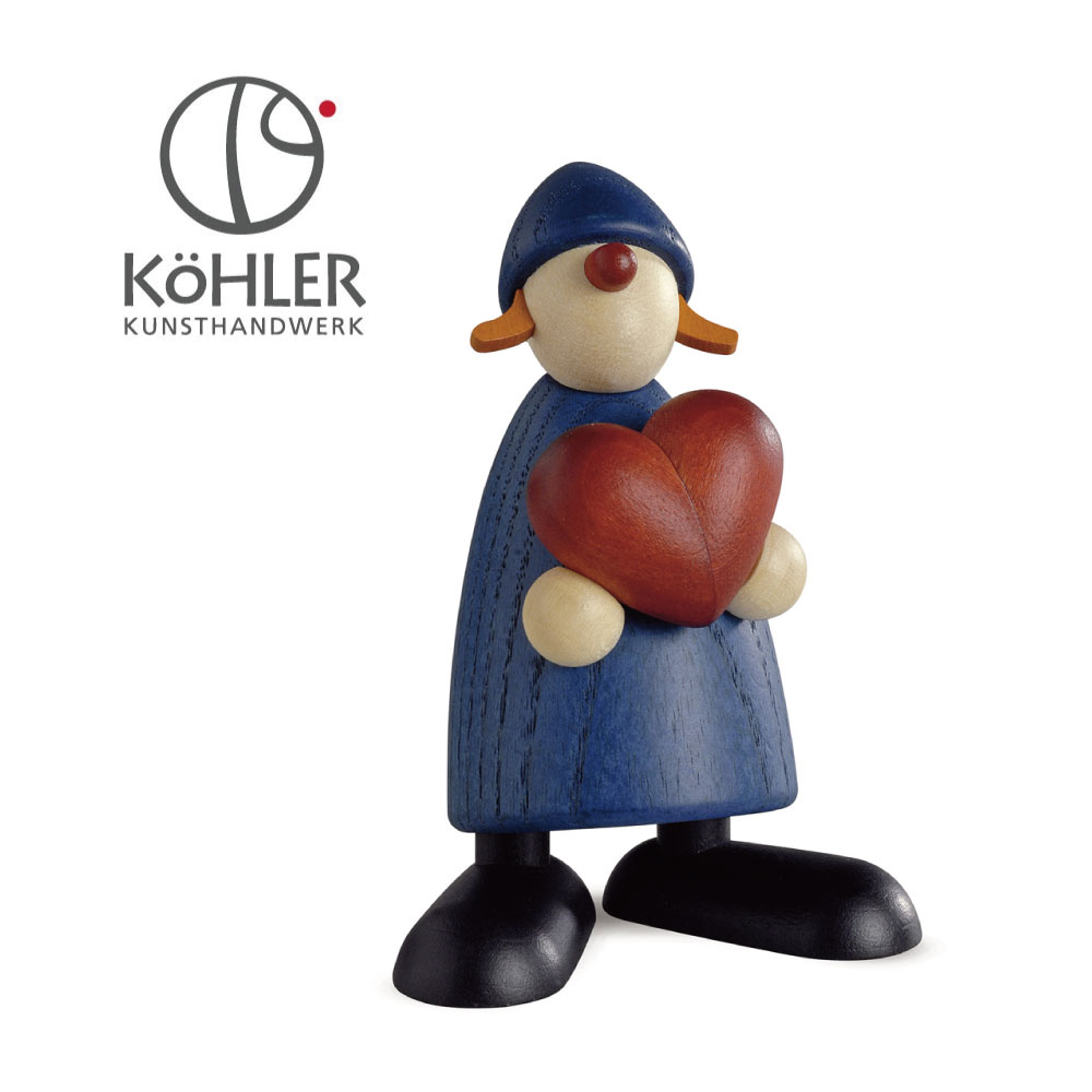 Kohler(ケーラー) ハート(青) ドイツ製 高級 木製オブジェ