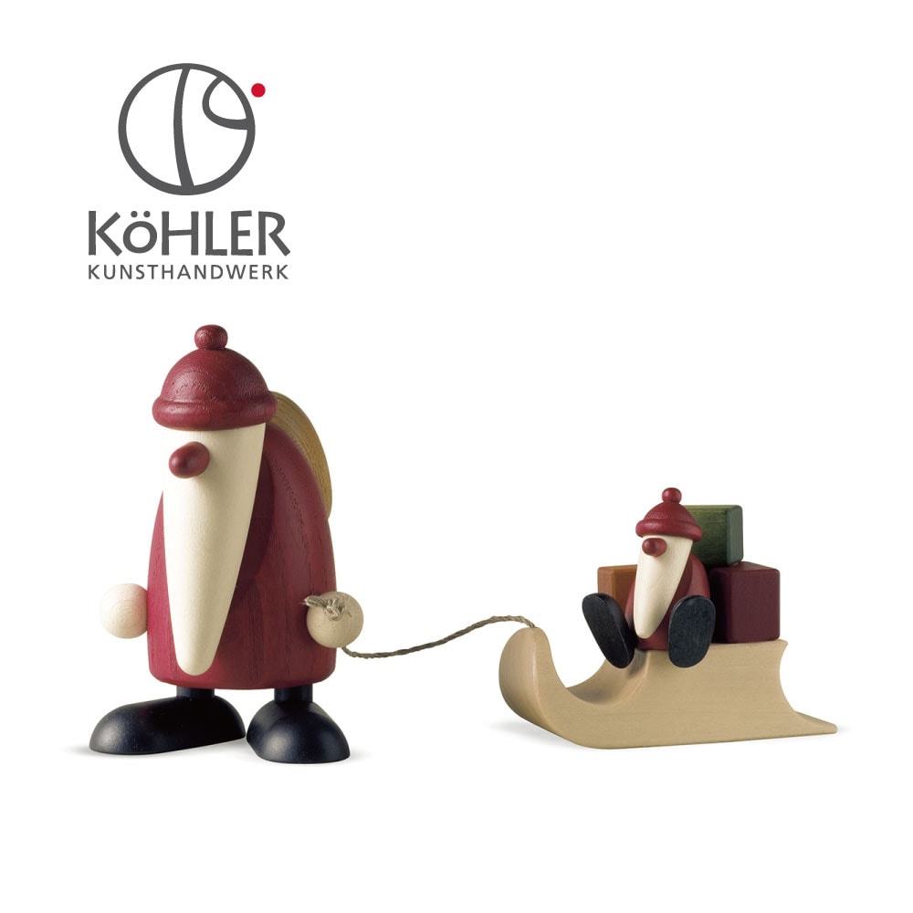 ドイツ製 サンタクロースシリーズ Kohler(ケーラー) サンタ＆ミニサンタ ドイツ製 高級 木製