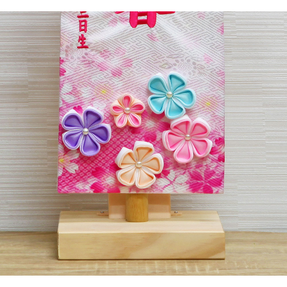 五月人形 雛人形 名前旗 命名旗 コンパクト 総刺繍名前旗 「オルゴール付き」