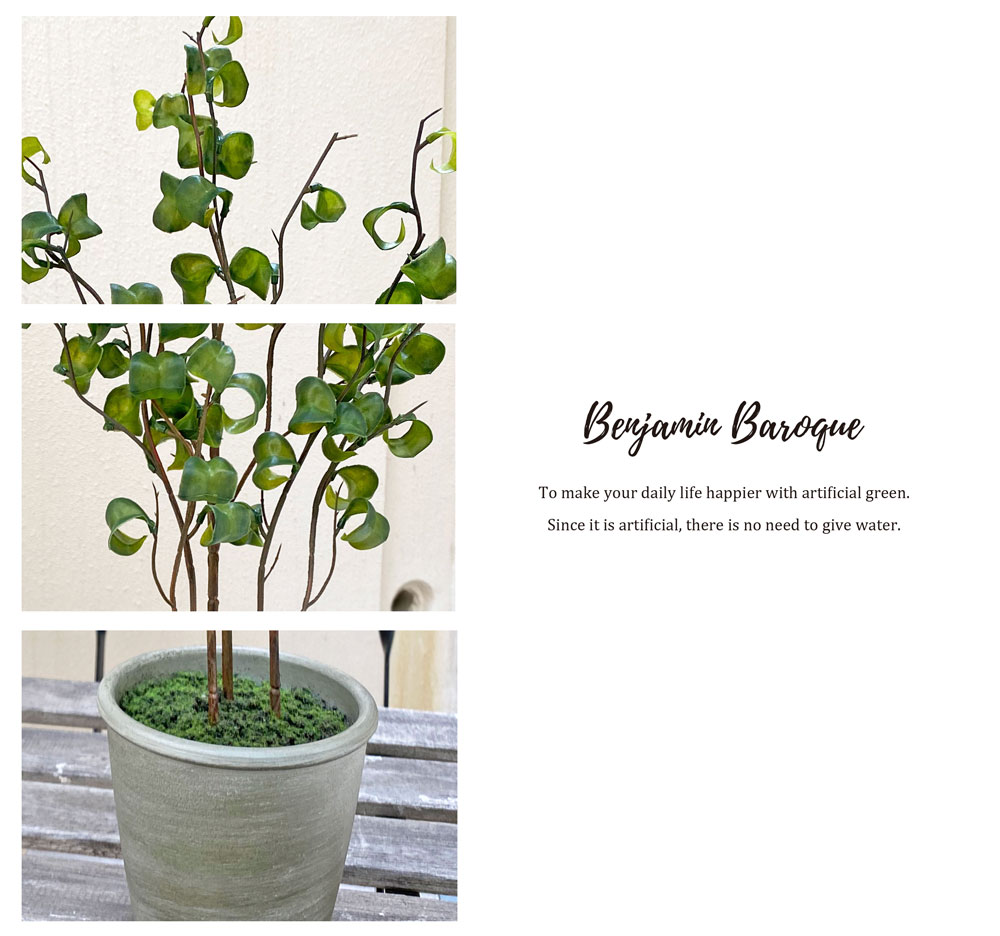 ベンジャミン フェイクグリーン 60cm コンパクト おしゃれ｜恵月人形本舗