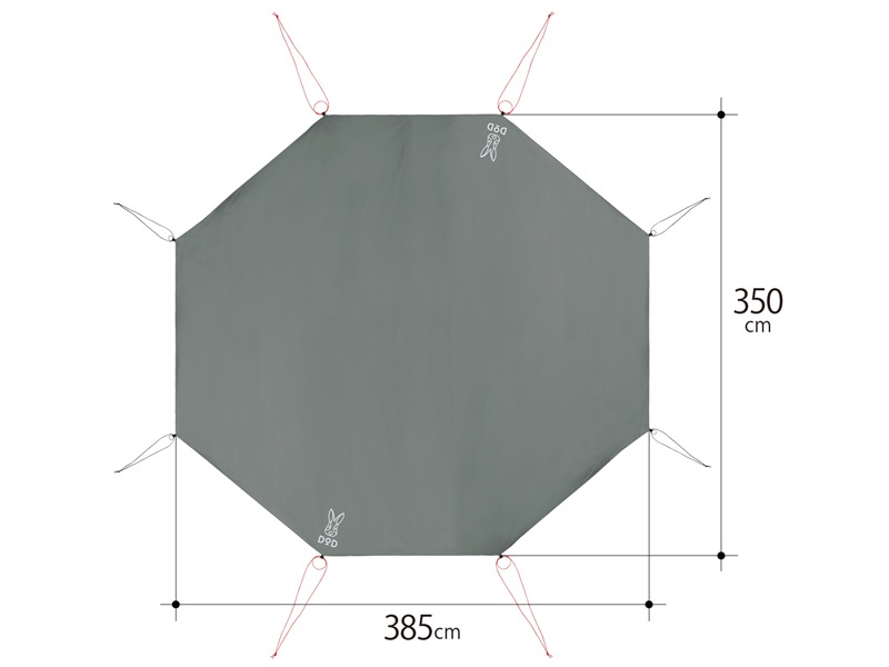 DOD - ワンポールテントL用グランドシートGS8-563-GY DOD】ワンポールテントL用グランドシート GS8-563-GY