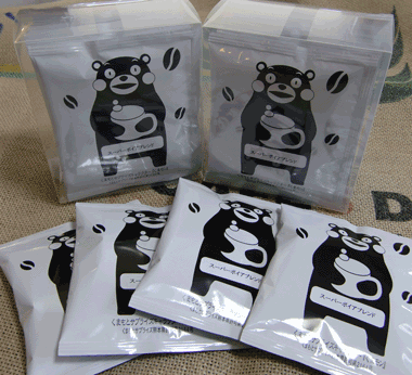 「くまモン」ドリップバックコーヒー　クマモン専用アクリル箱入り　6p