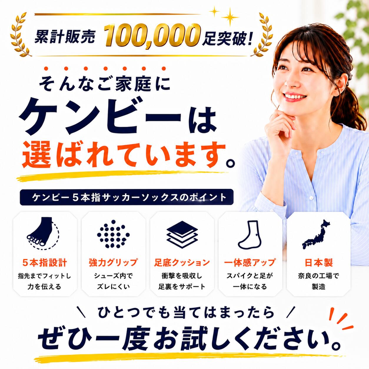 2足セット 送料無料]5本指 サッカーソックス ショート グリップ付き