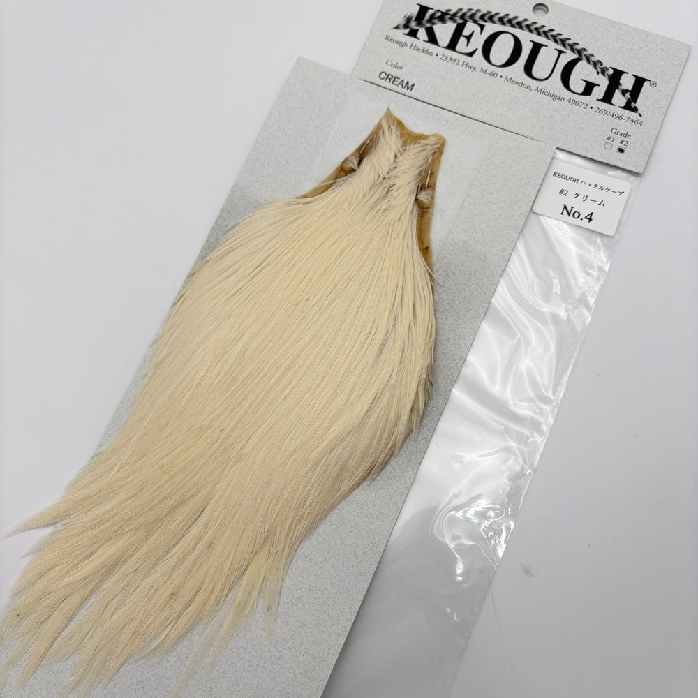KEOUGH ハックルケープ ＃2 クリーム NO.4
