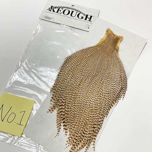 KEOUGH ハックルケープ ＃2 グリズリージンジャー No.1