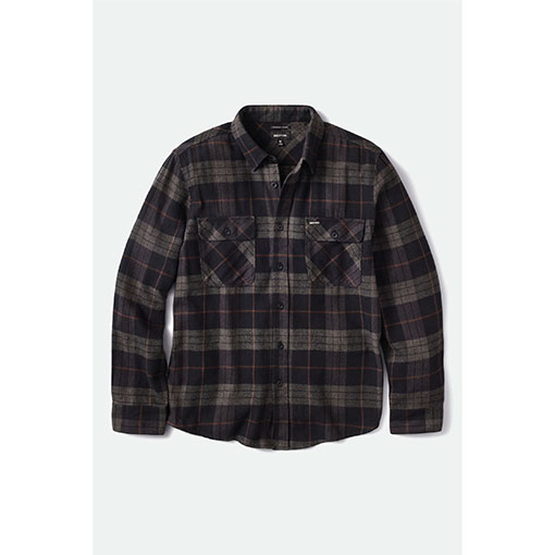 Brixton Bowery L/S FlannelBlack/Charcoal