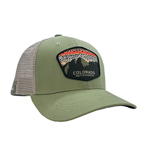 Rep Your Water Colorado Mountain Rainbow Hat