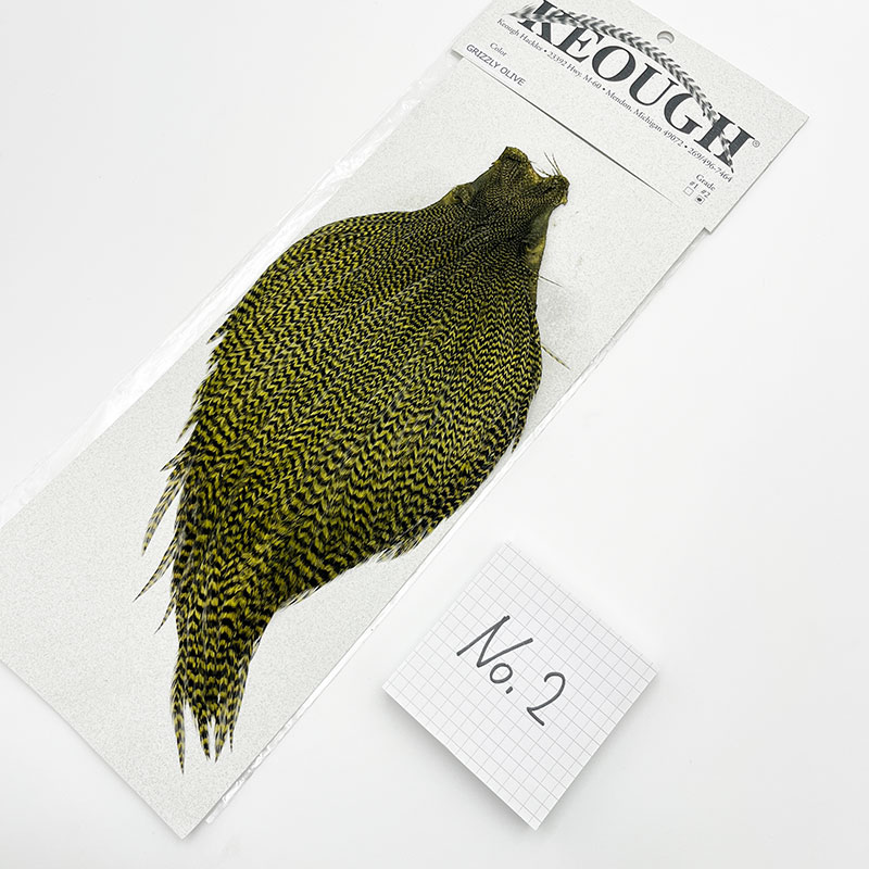 KEOUGH ハックルケープ ＃2 グリズリー オリーブ(No.2)