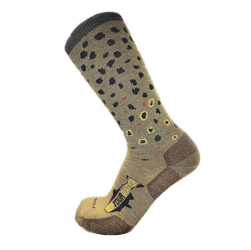 Rep Your Water - Brown Trout Merino Wool Midweight Socks (�ȥ饦�ȥ��å���)