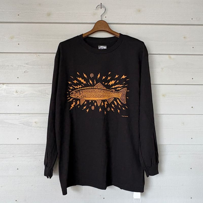 RAY TROLL�ʥ쥤���ȥ������ Electric Fish L/S T-Shirt White Black�����쥯�ȥ�å��ե��å�����󥰥��꡼��T�����