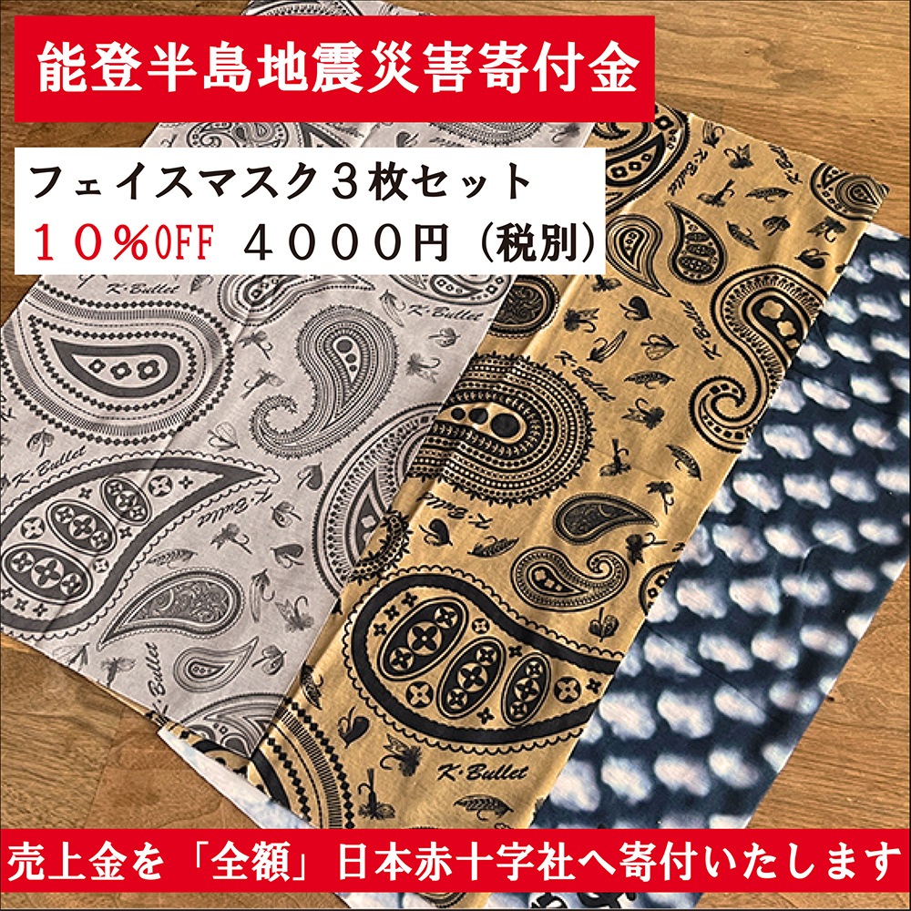 能登半島地震災害寄付金】フェイスマスク3点セット