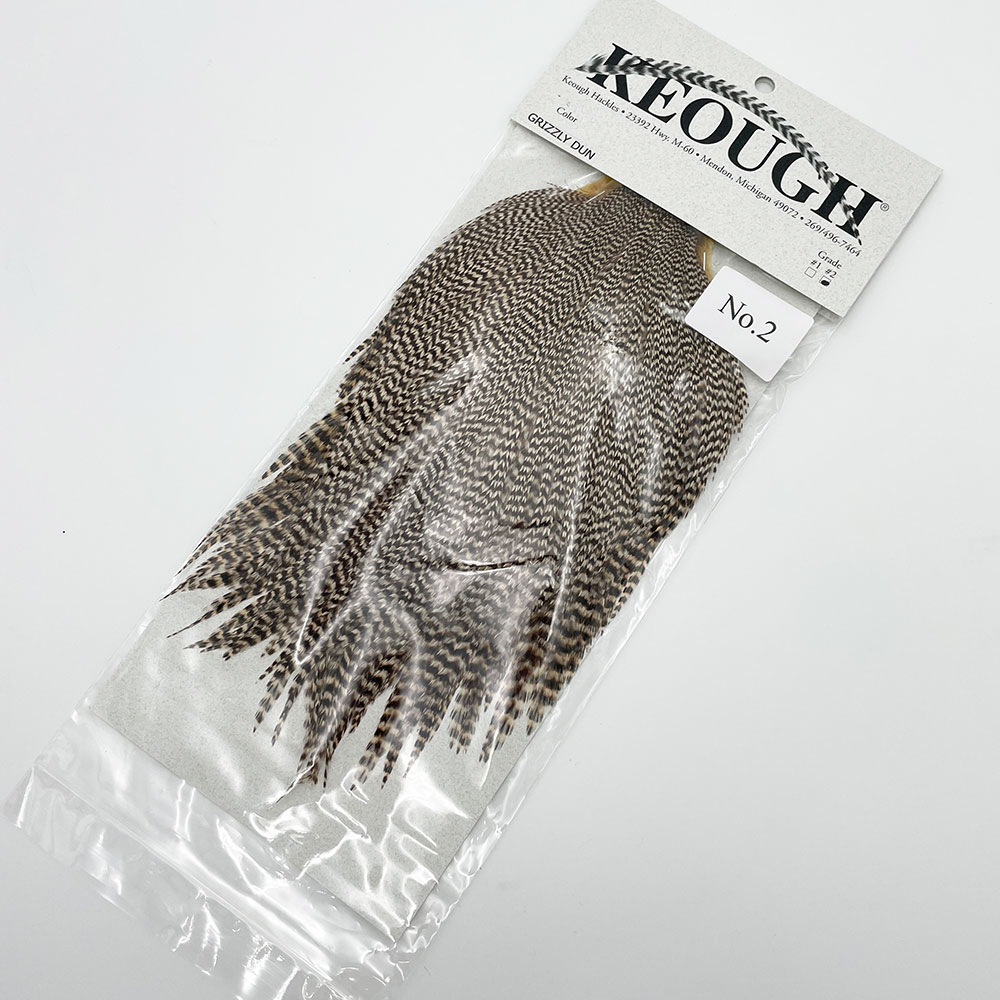 KEOUGH ハックルケープ ＃2 グリズリーダン（CANAL特注カラー） No.2