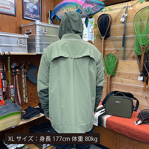 Rep Your Water ハイブリッドフィッシングシャツ オリーブ