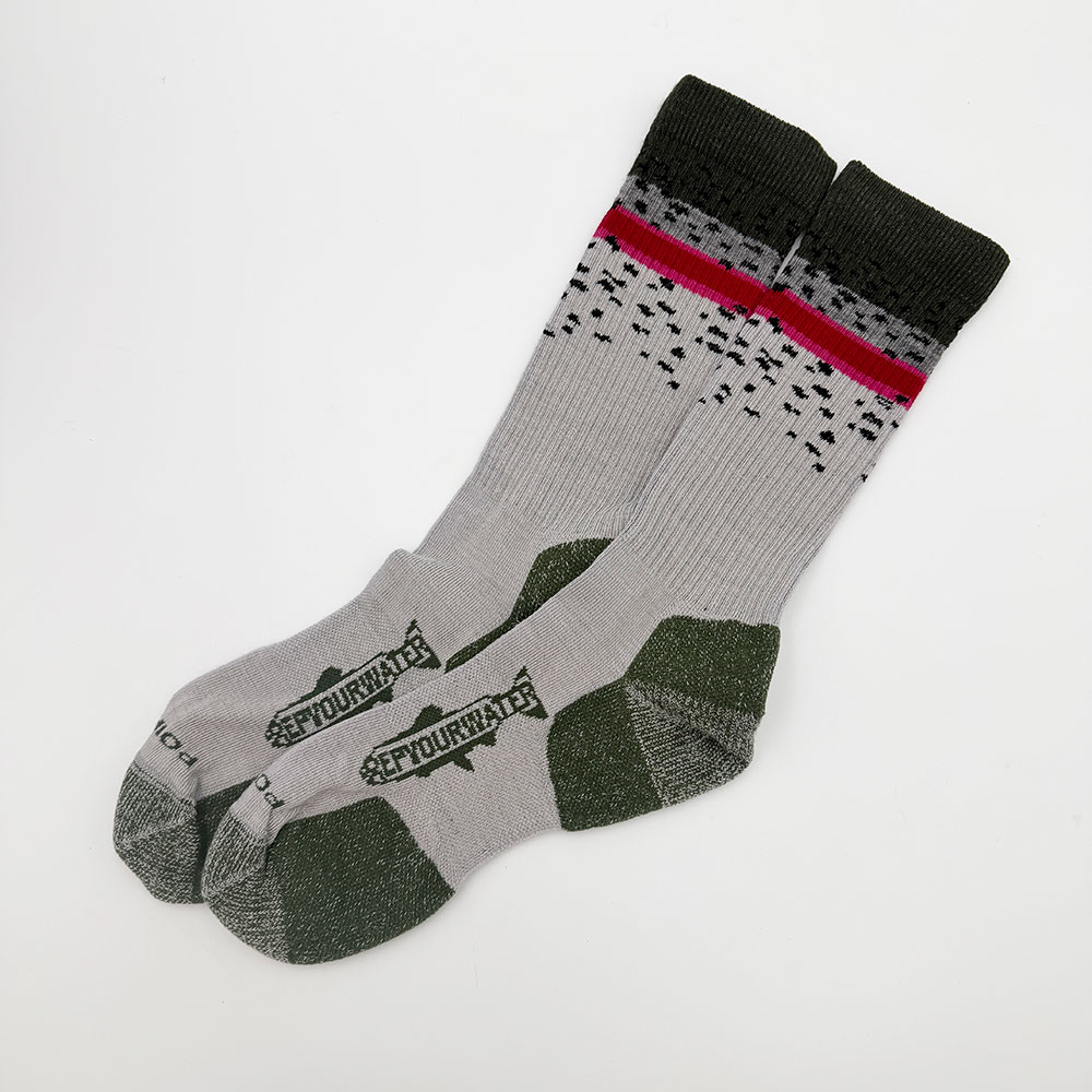 Rep Your Water - Rainbow Trout Merino Wool Lightweight Socks