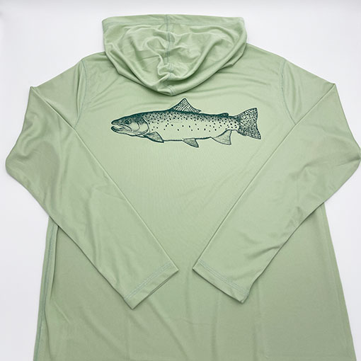 ON THE WATER - LONG SLEEVE "BROWN TROUT" SUN HOODY