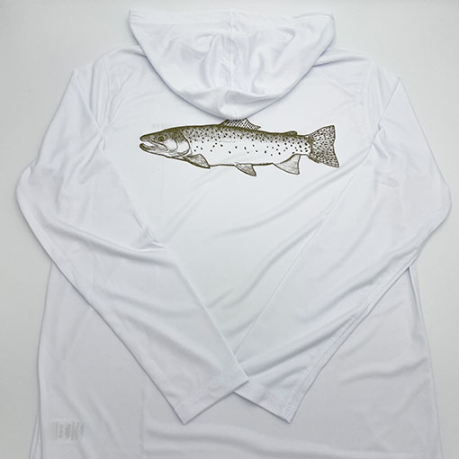 ON THE WATER - LONG SLEEVE "BROWN TROUT" SUN HOODY