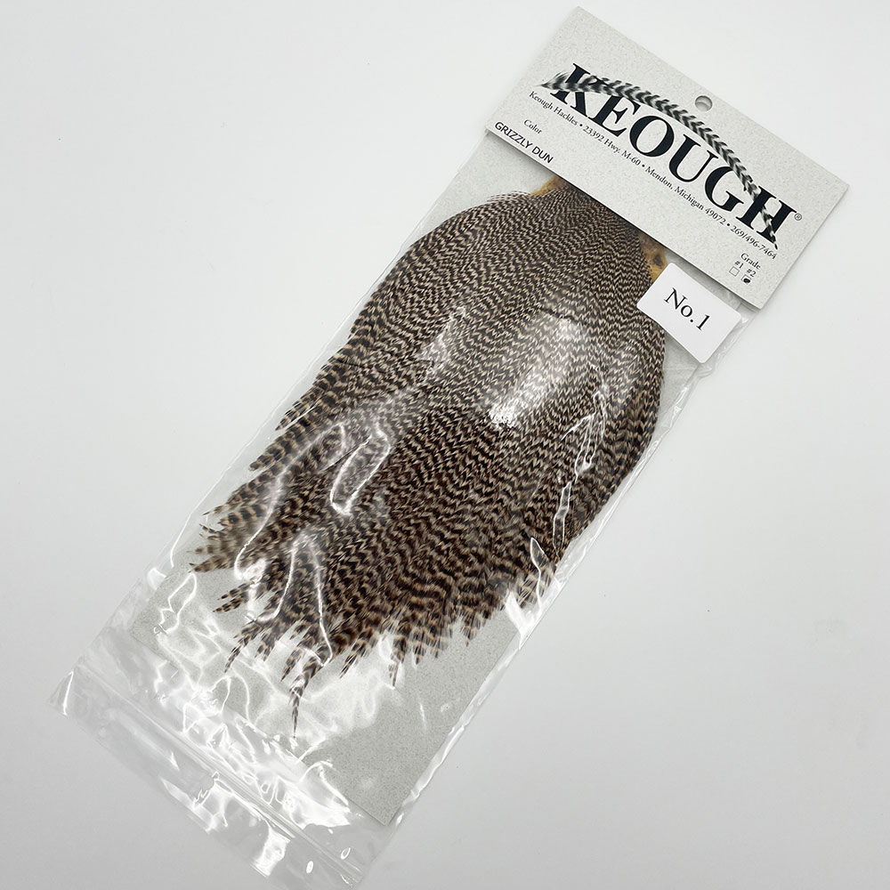 KEOUGH ハックルケープ ＃2 グリズリーダン No.1