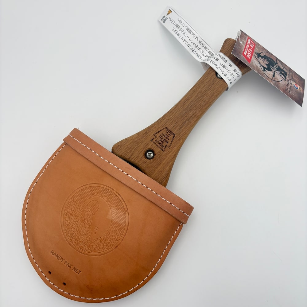 インスタネット・革ケース・ウッドハンドル（メッシュ / ナイロンネット）