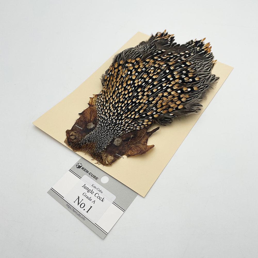 ジャングルコック　ケープ　フライ　マテリアル Ken-Cube ジャングルコック Grade A （No.1）