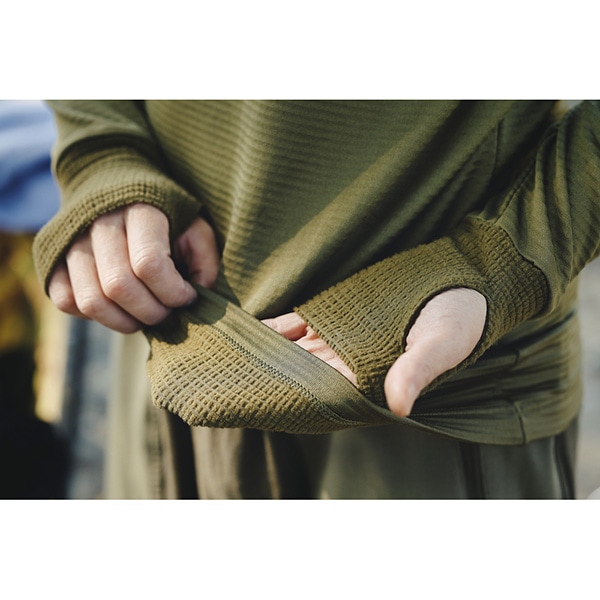 B.V.D瞬暖GRID-TEC 裏起毛 サムホールタートルネック 長袖Tシャツ (BVD)