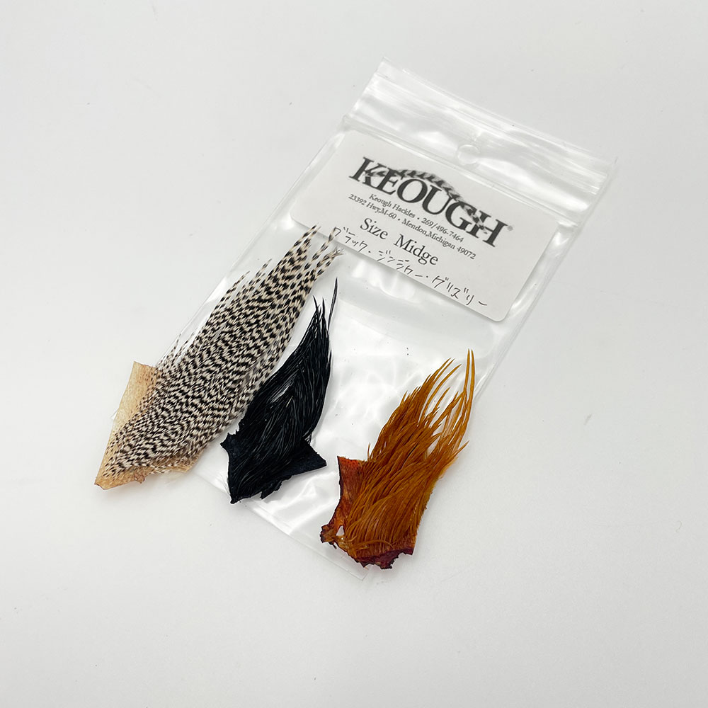 KEOUGH HACKLE ミッジパック