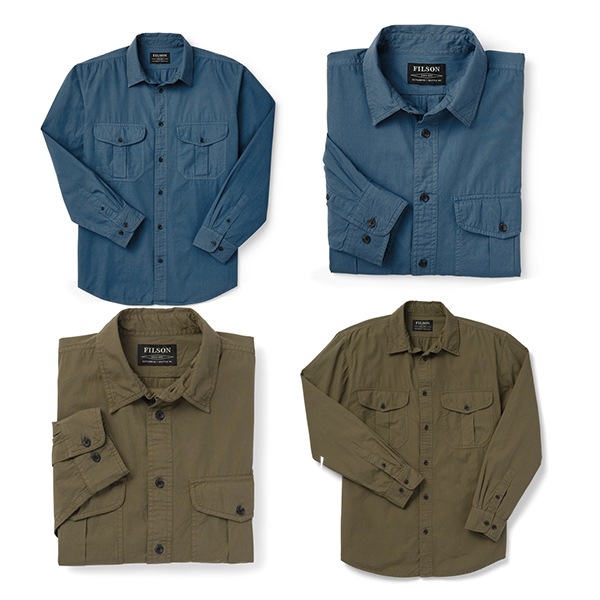 FILSON WASHED FEATHER CLOTH SHIRT / �����å���� �ե����������� �����