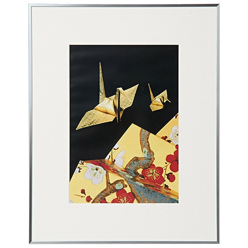 【即配】 ワイド四切 シルバー ガラス入り AGR-W4-SV 画廊 ケンコー KENKO 【送料無料】 画像