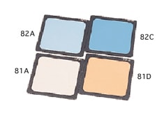 【即配】 100X100mm角 ポリエステルフィルターセット P-2 色温度変換（弱） セット LEE リー 取り扱いに便利なプラスチックマウント入り【ネコポス便送料無料】 画像
