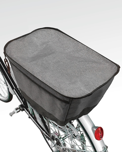 【即配】２段式後カゴカバー 大型　GR グレー TOP トップ 画像