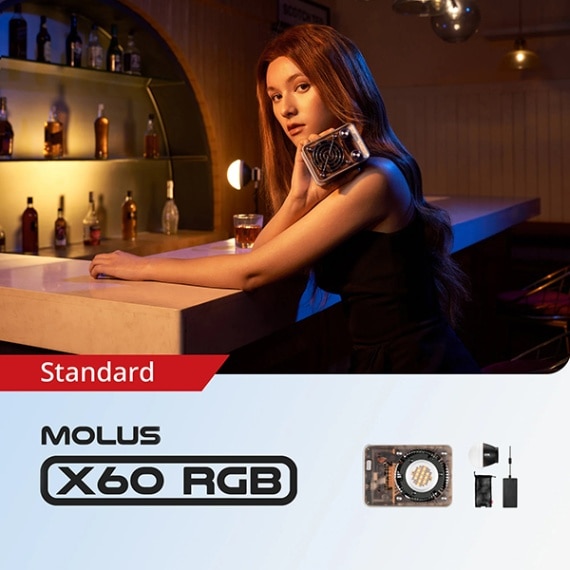 【即配】MOLUS モーラス X60 RGB COB Light ZHIYUN ジーウン LEDライト 【送料無料】スタンダードタイプ【販売価格を見直しました】【アウトレット】 画像