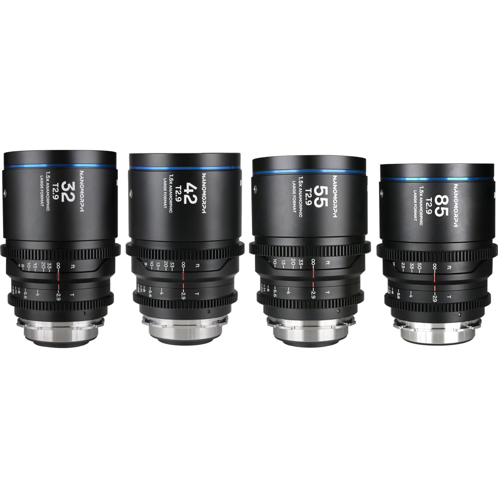 【取寄】 (SJ) Nanomorph Prime 4-lens Bundle (32mm/42mm/55mm/85mm)  Blue PL/EF LAOWA ラオワ 【送料無料】Nanomorph LFシリーズ【キャンセル不可】 画像
