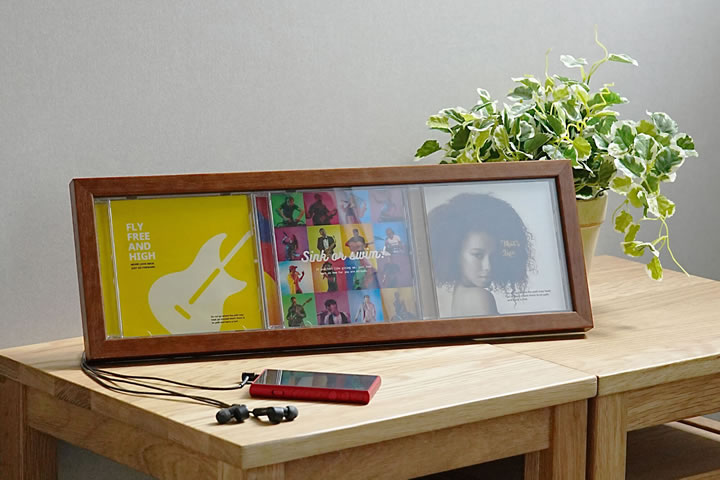 即配】 CDディスプレイフレーム （CDケース3枚タイプ） ヨコ置き用