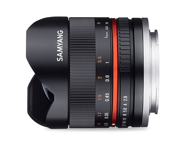即配】 8mm F2.8 UMC Fish-eye II フジフイルムX用 シルバー SAMYANG