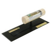 藤原産業 緑長 テフリッククシメ鏝 3ミリ目 240mm|左官鏝|大工道具