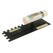 藤原産業 緑長 テフリッククシメ鏝 10ミリ目 240mm|左官鏝|大工道具