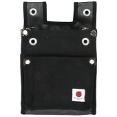 藤原産業 SK11 帆布鳶用腰袋2段 黒 バックスリット TSH-2DBS-BK|腰袋サック|収納用品
