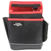 藤原産業 E-Value 腰袋 2段 ブラック&レッド EDK-1D RD|腰袋サック|収納用品