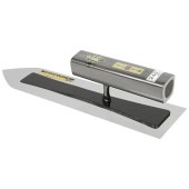 藤原産業 金長 仕上鏝ステン0.3黒塗角柄 240MM|左官鏝|大工道具