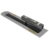 藤原産業 金長 先丸鏝本焼0.3黒塗角柄 450MM|左官鏝|大工道具