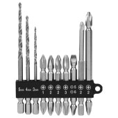 藤原産業 E-Value 下穴ドリル&ビットセット BS-6 10PCS|電動工具・アクセサリー|ＤＩＹ・工具