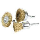 藤原産業 E-Value 六角軸ワイヤーブラシセット 3PCS|電動工具・アクセサリー|ＤＩＹ・工具