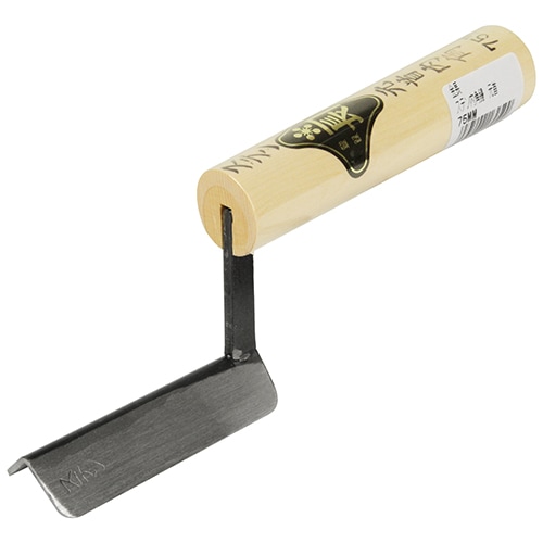 藤原産業 金長 ステン内角鏝 元首 75mm|左官鏝|大工道具